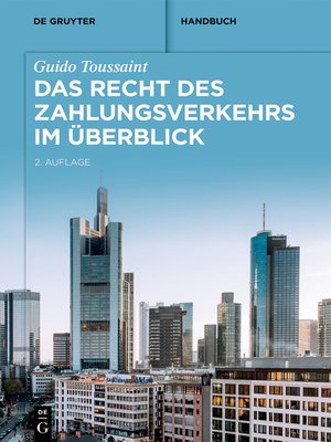 cover image of Das Recht des Zahlungsverkehrs im Überblick